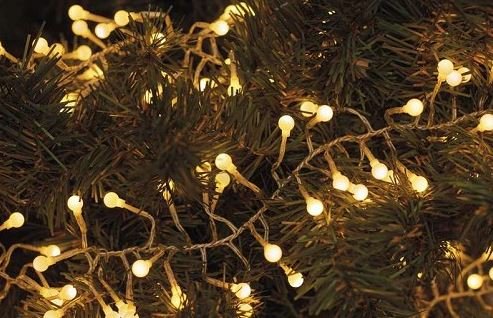 LED vánoční řetěz - ježek, 2,4m, teplá bílá, časovač