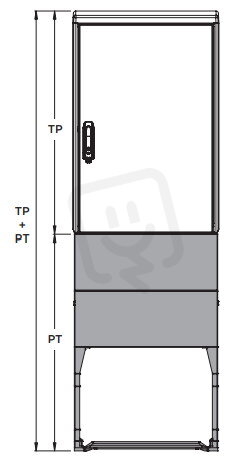 Prázdná skříň DIN hl 640mm TK 6-1/7/4 (DIN 1H) 3bod. 790x2070x640 ESTA 09952