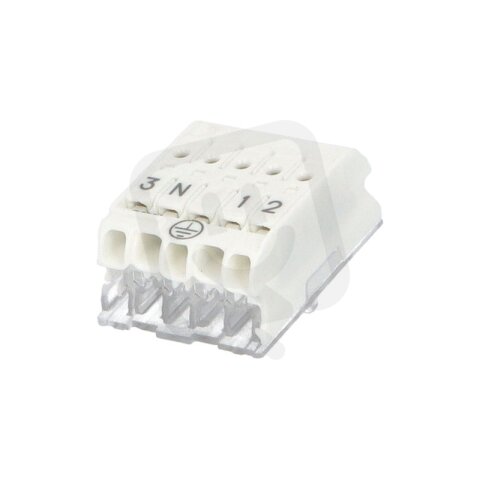Svorkovnice SLK X/5 +E-PIEC (3-N-E-1-2) pro svítidla, bezšroubová, PC/88168801