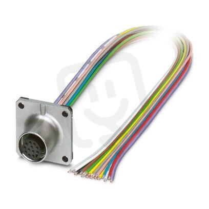 Přístrojový konektor zpředu stěny SACC-SQ-M12FS-12CON-25F/0,5X 1239724