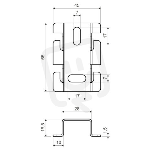 Závěs pro drátěné žlaby KOPOS DZZ_ZM