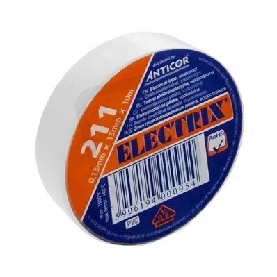 Izolační páska ANTICOR 211 PVC 19x10x0,13 bílá