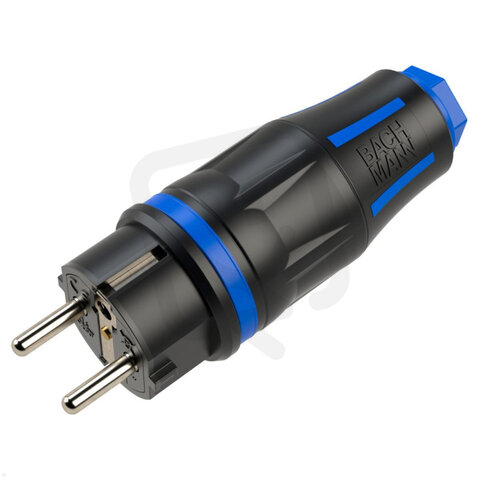Profi-Schutzkontaktstecker CEE7/7 gummie
