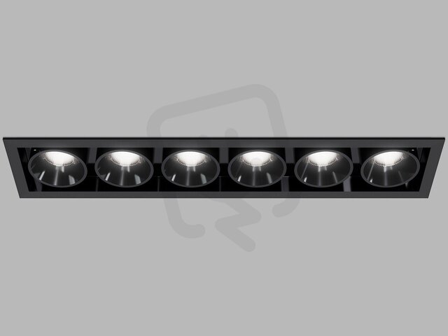 Zápustné svítidlo LED2 RIVA MAXI 6, B DALI/PUSH 30W 3000K/3500K/4000K UGR černá