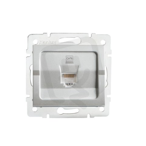 Datová zásuvka LOGI RJ45Cat 6 Jack 25227 Kanlux stříbrná