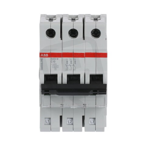 S403M-C10 Jistič 3p char.C 10A Icn 10kA ABB 2CCS573001R0104