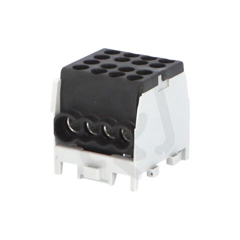 Svorkovnice rozbočovací HLAK 25 1/6 M2 100A 1pól AL/CU IP20 černá na DIN 1010284
