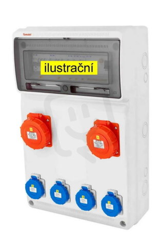 Zásuvková skříň ZSF40200000.1/3952 IP65 jištěná s chráničem 40/4/003 v6406-6kA