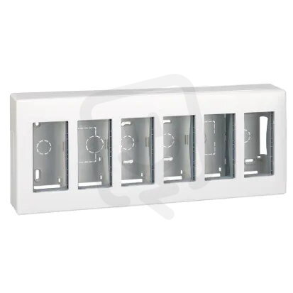 Nástěnná krabice SIMON 500 6×S500 12×K45 čistě bílá KONTAKT SIMON 51000006-030