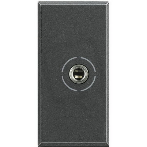AXOLUTE ZÁSUVKA JACK 3,5 1M ANTRACIT BTICINO HS4280