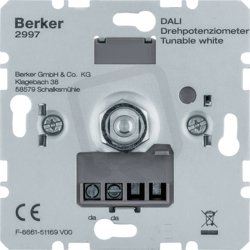 Otočný potenciometr DALI s řízením barvy BERKER 2997