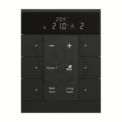 ABB KNX Tenton prvek ovládací 6nás s termostatem mechová černá SBS/U6.0.1-885
