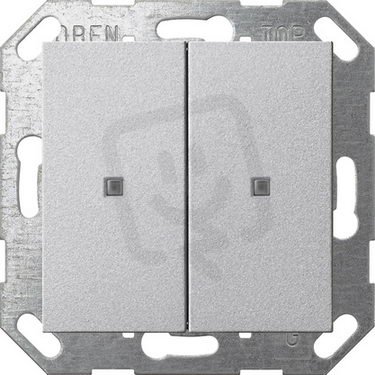 KNX tlačítko kolébka 2f System 55 F hliník GIRA 517326