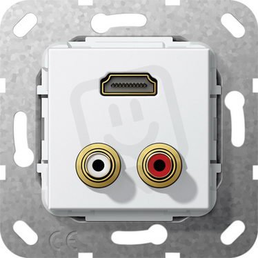 C-audio HDMI krátký kabel vložka čistě bílá GIRA 567403