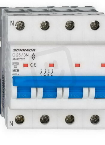 Instalační jistič AMPARO 6kA, C 25A, 3+N SCHRACK AM617825--