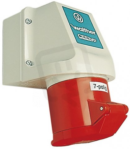 Walther 131706 Nástěnná zásuvka 32A 7P 400V 6h IP44