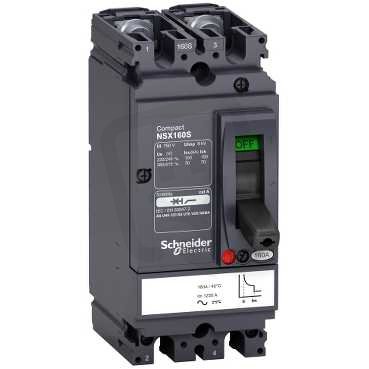 Schneider LV438720 NSX160S 160A 2P 100kA DC
