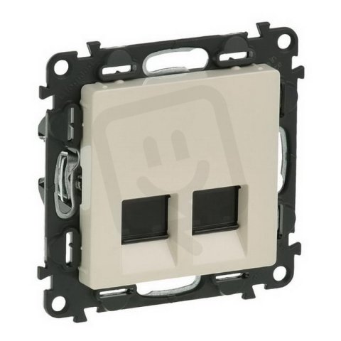VALENA LIFE DATOVÁ ZÁSUVKA DVOJITÁ 2XRJ45 CAT.6 STP BÉŽOVÁ LCS LEGRAND 753247