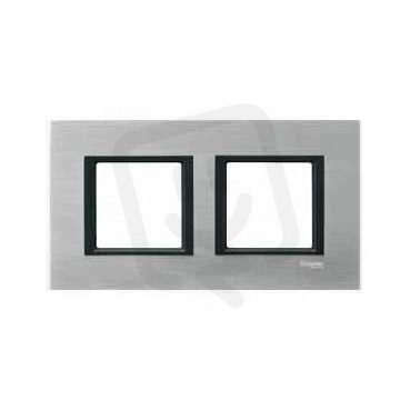 Schneider MGU68.004.7A1 Krycí rámeček Class dvojnásobný, Ice aluminium