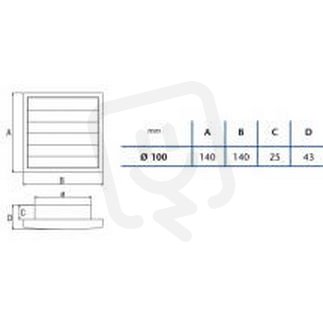 Mřížka spádová B-10 CATA 01910300
