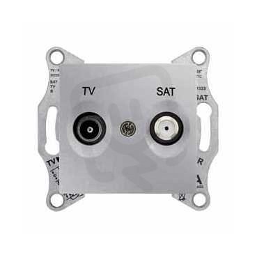 Sedna Zásuvka TV/SAT průběžná 4dB, Aluminium SCHNEIDER SDN3401960