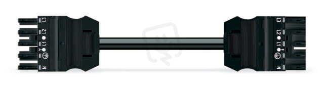Propojovací kabel Cca zásuvka-zástrčka černá 5pól. WAGO 771-9395/066-201