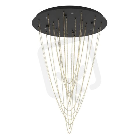 Závěsné svítidlo TREPUCO LED -černá/MESSING 6X5,4W EGLO 390354