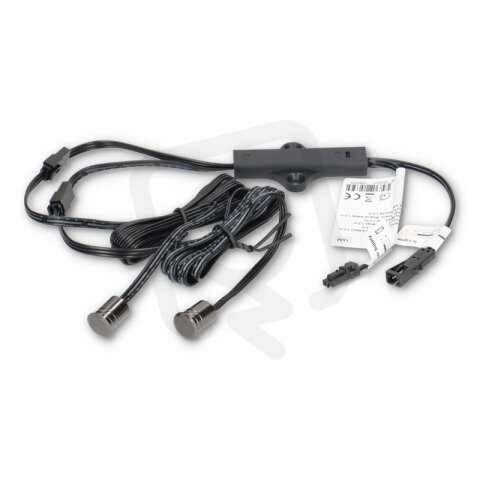 Kovový dotykový spínač/stmívač (2 sensory) 12/24 V DC max. 3A kabel 1,5 m