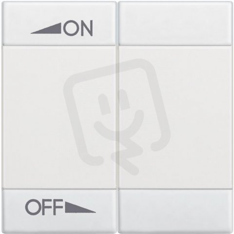 BTICINO LIVINGLIGHT MYHOME KRYTKA SPÍNAČE NEPODSVĚTLENÁ S TEXTEM ON/OFF 2M BÍLÁ