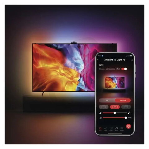 GoSmart Ambientní LED RGB osvětlení za TV 75 (189 cm) EMOS ZTV75
