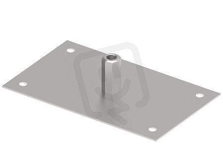 Kovový podstavec jímací tyče se závitem M16, 250x150x50mm, Inox GROMTOR 511213