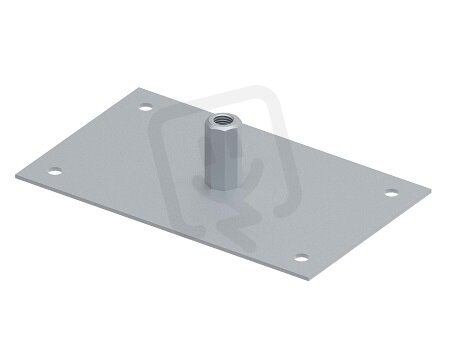Kovový podstavec jímací tyče se závitem M16, 250x150x50mm, StZn GROMTOR 511212