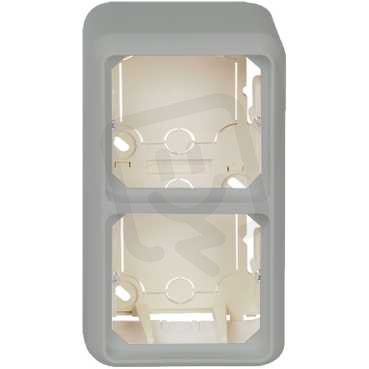 ELSO Fashion krabice s rámečkem na omítku dvojnásobná čistě bílá ELG234214