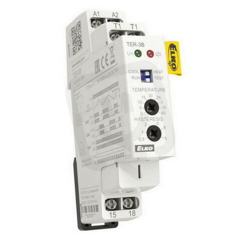 Termostat s rozsahem 0..+ 40 °C TER-3B ELKO EP 8595188138406