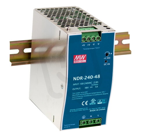 Průmyslový napájecí zdroj na DIN 240W 24V MEAN WELL NDR-240-24