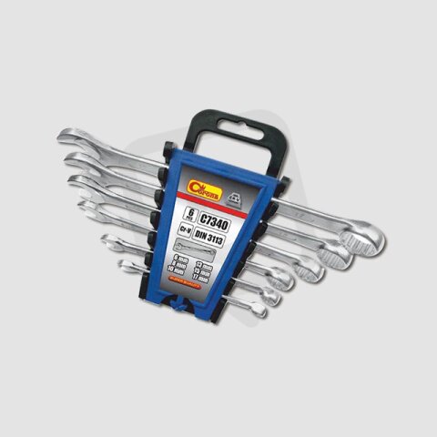 Sada očkoplochých klíču 6-17mm, 6 ks, leštěná hlava, 6 ks XTLINE PC7340