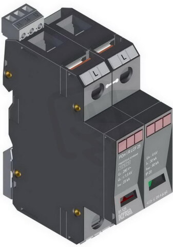 Přepěťová ochrana POm I R LCF 25kA 280V/25kA, modulární, monoblok, B+C+D