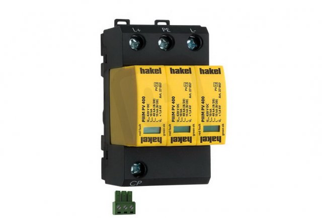 Svodič rázového přepětí PIIIM PV 400 DS Vseries SPD typ 2 PV HAKEL 27067