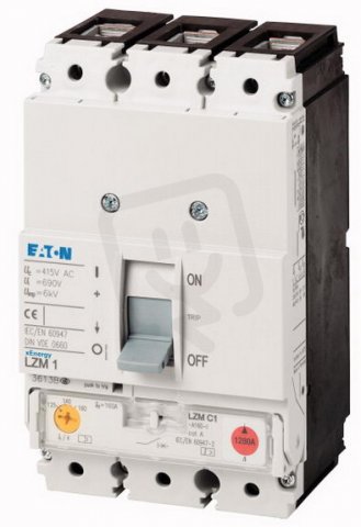 Jistič LZMC1-A160-I Výkonový 3pól, 160A, 36kA EATON 111897