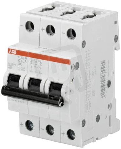 S203M-K4UC Jistič 3p 4A char. K ABB 2CDS273061R0337