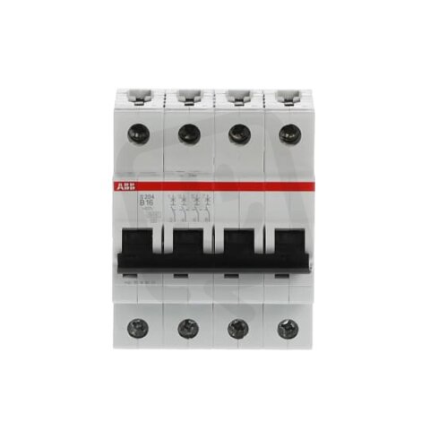 S204-B16 4 fázový jistič 16 A char. B 6kA ABB 2CDS254001R0165