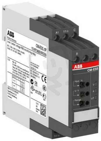 ABB CM-ESS.1P 3-600V,bez zpoždění,24-240VAC/DC,1c/o,pružinové svorky