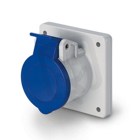 SCAME Zásuvka vestavná OPTIMA, rovná 2P+E, 32A, 6h/200-250 V, 50/60 Hz, IP44