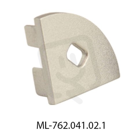 Koncovka pro RS s otvorem, stříbrná barva, 1 ks MCLED ML-762.041.02.1