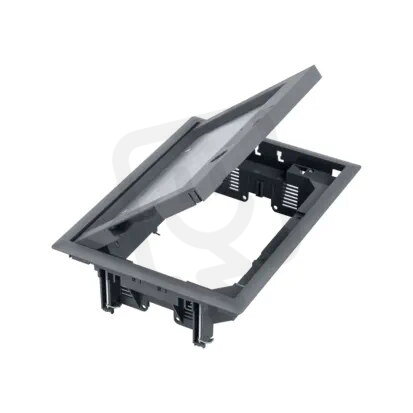 Podlahová krabice FB obdélníkový 8×K45 12mm se zámkem šedá 85mm116mm IK08