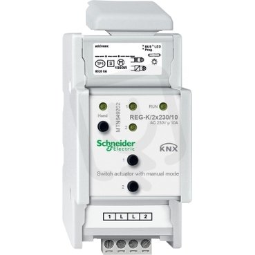 Schneider MTN649202 KNX spínací akční člen REG-K/2x230/10+manuální režim