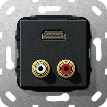 C-audio HDMI krátký kabel vložka černá m GIRA 567410