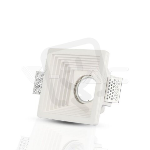 GU10 Fitting Gypsum White Recessed Light Square, VT-867 V-TAC SKU3151