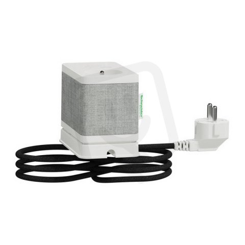 Unica System+ Stolní box S se zásuvkou 250V+USB A 3.1A Bílá SCHNEIDER INS44052