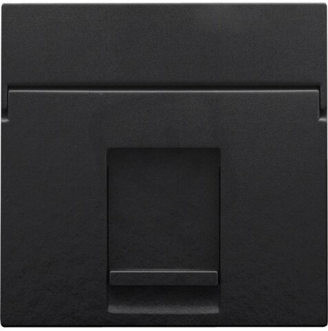 Středový kryt datazásuvky 1xRJ-BAKELITE PIANO BLACK NIKO 200-65100